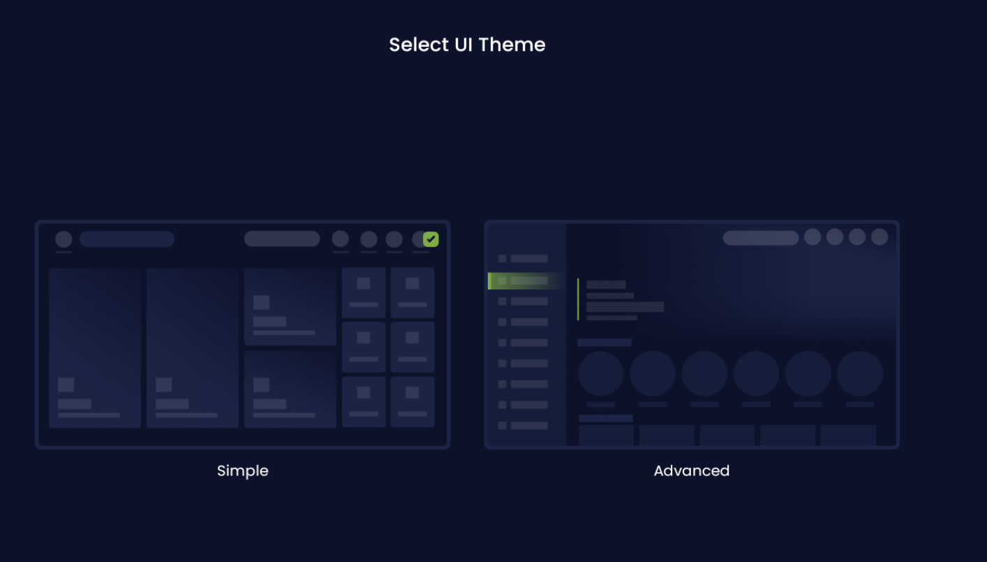 Remember selecting the Simple Layout on the initial Application Login? You can switch back and forth between each option here. 